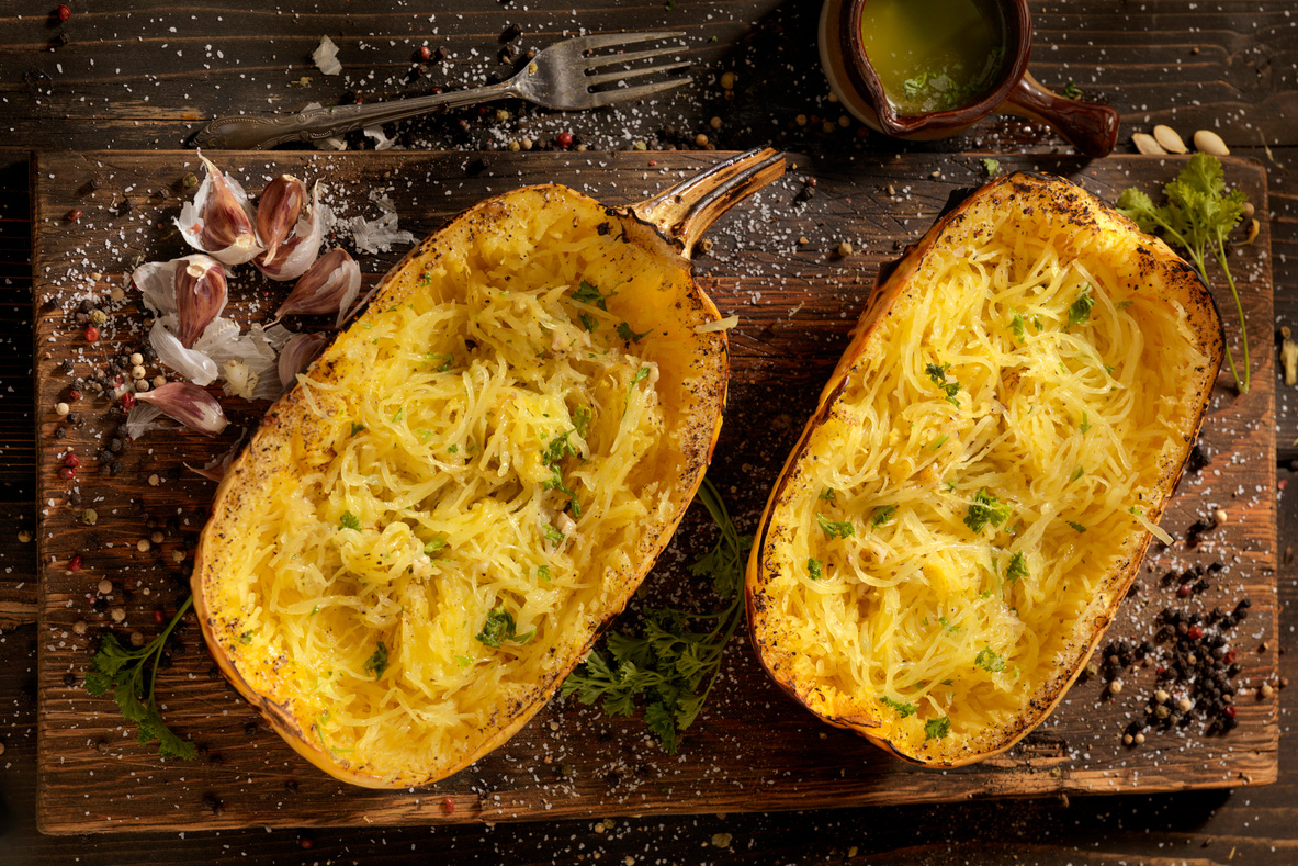 Ginger Beer Spaghetti Squash with Shrimp Recipe • Rouses Supermarkets