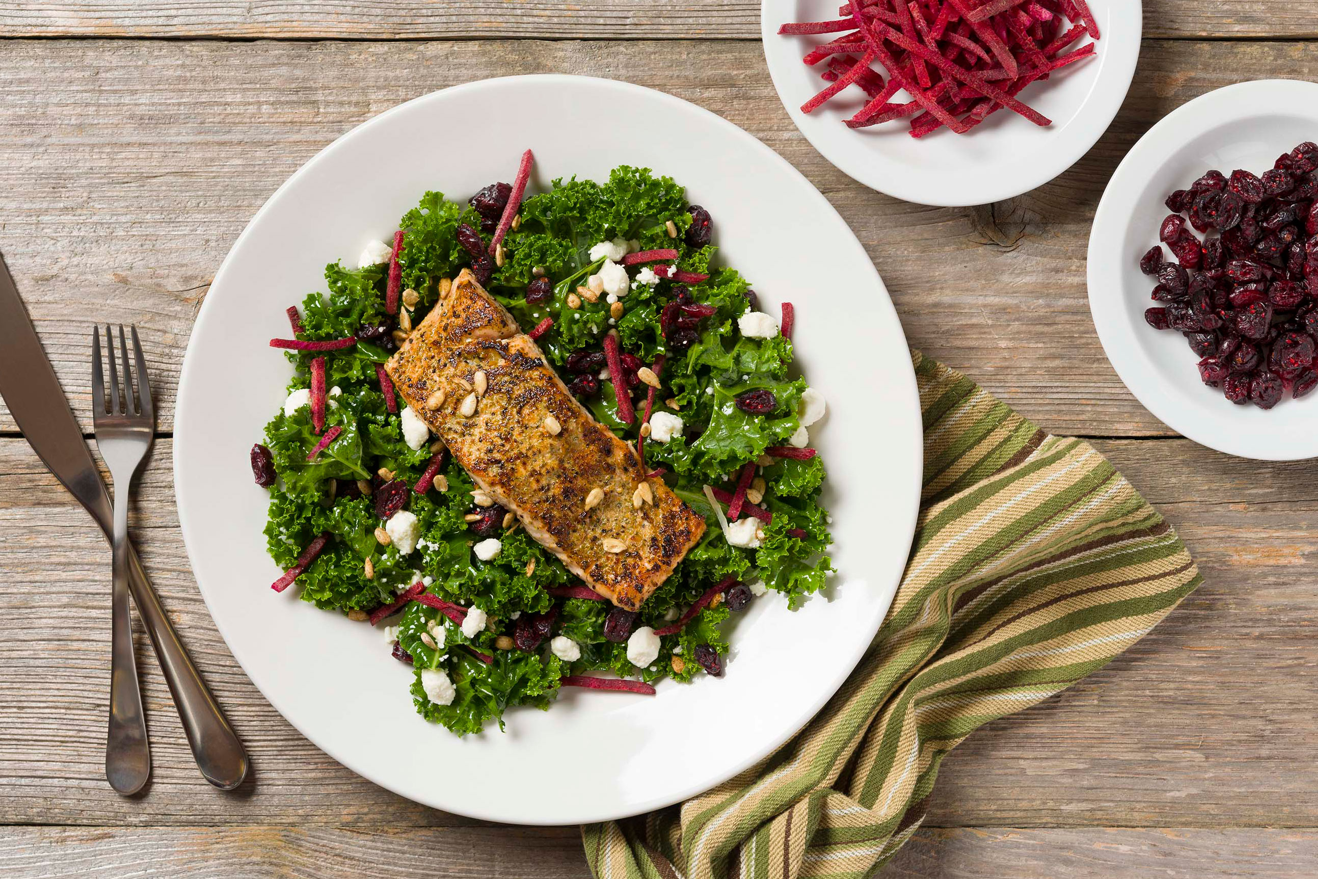 Lemon Pepper Fish with Kale & Beet Salad Recipe • Rouses Supermarkets