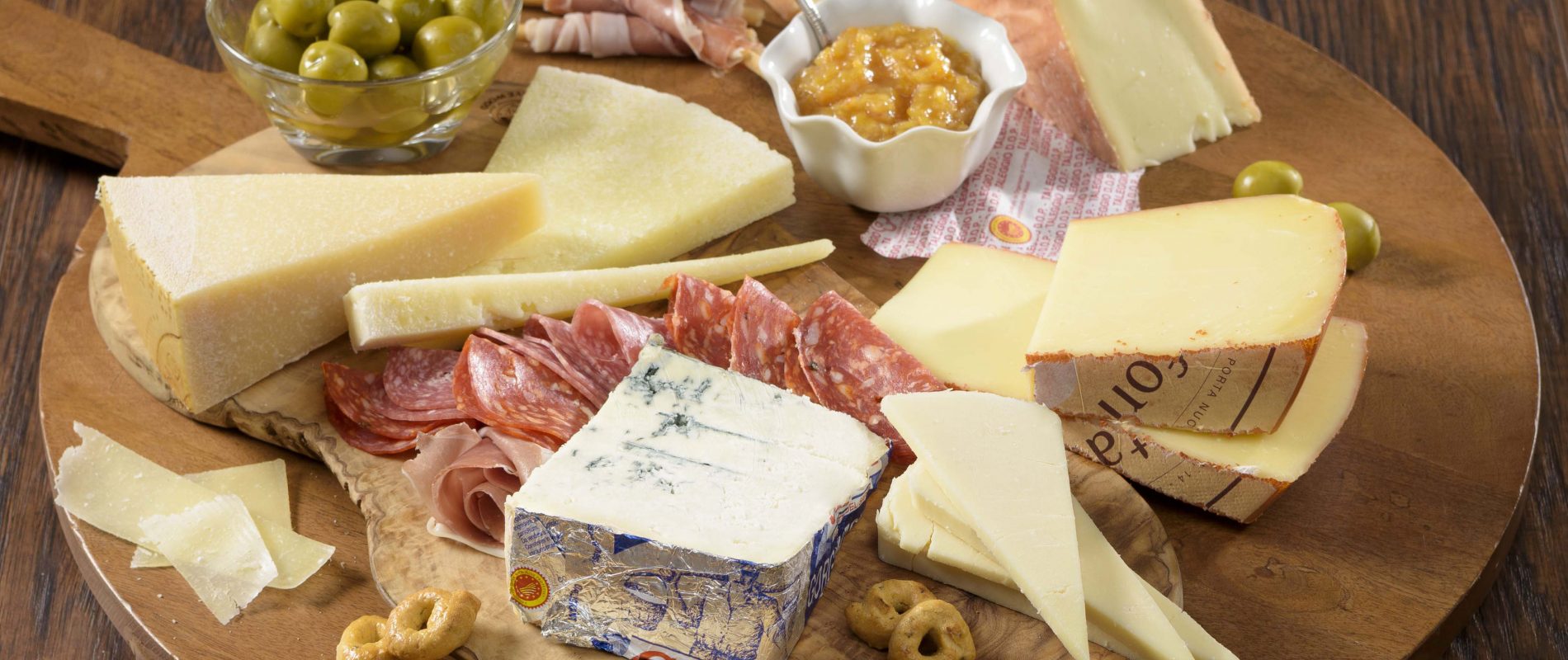 cheeseboard with Rouses Italian cheese and meat