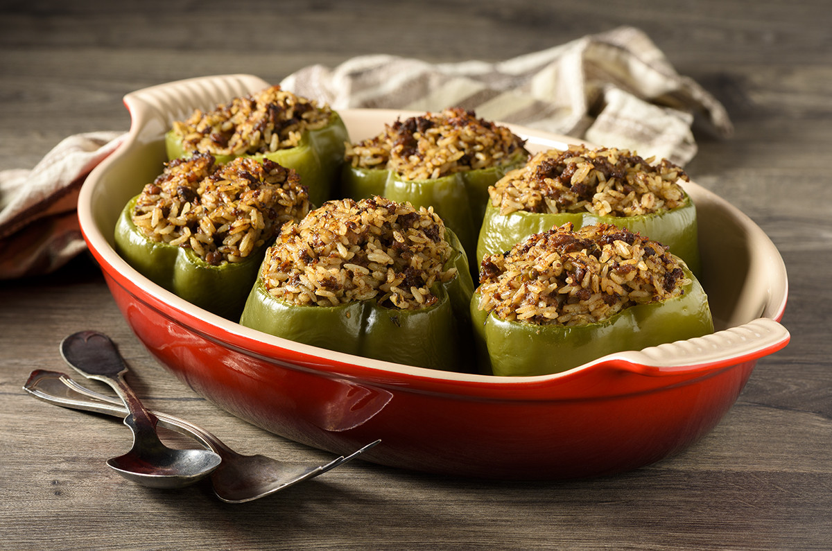 Dirty Rice Stuffed Peppers Recipe Rouses Supermarkets,How To Freeze Mushrooms Youtube