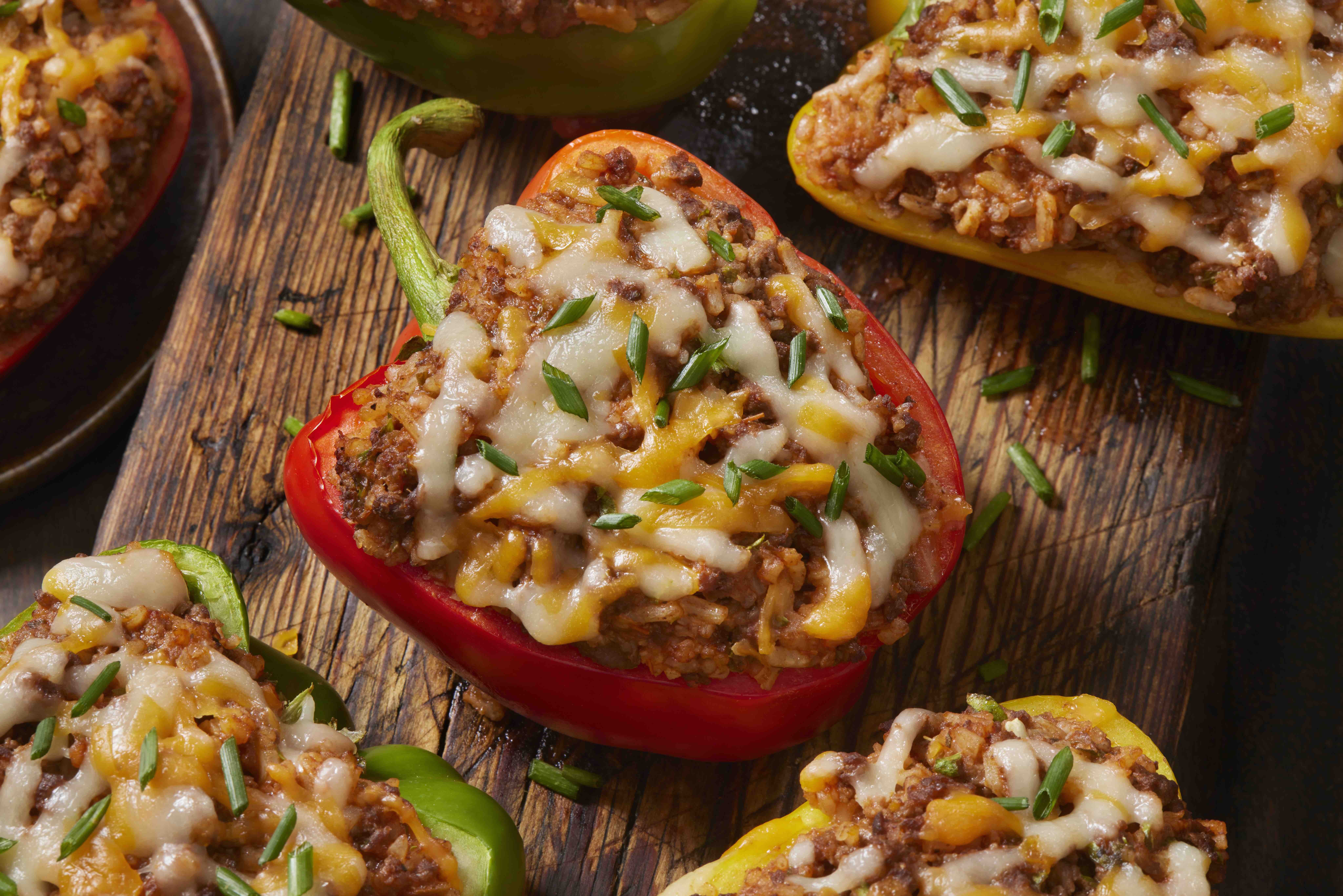 Stuffed Red, Orange and Yellow Peppers Recipe • Rouses Supermarkets